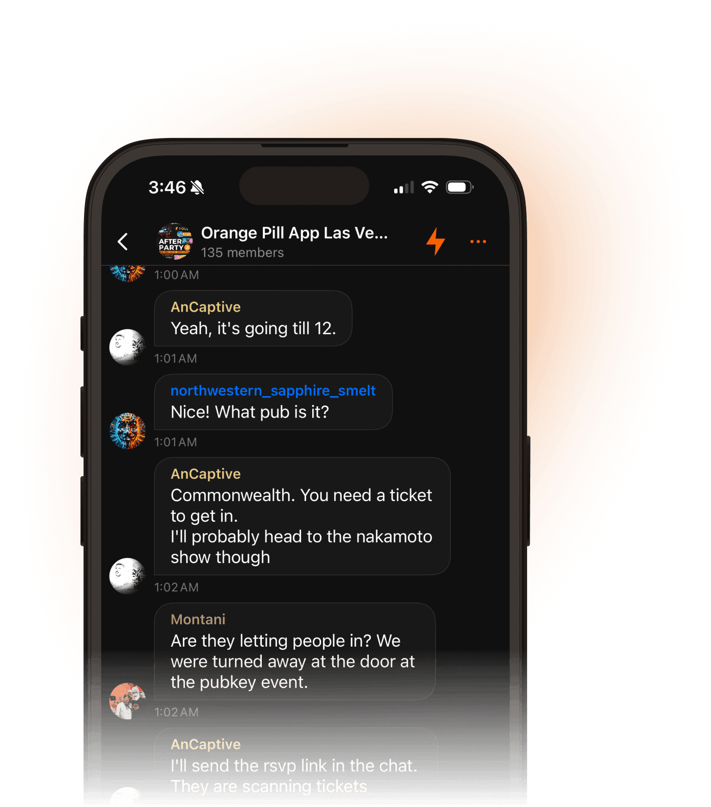 Event group chat