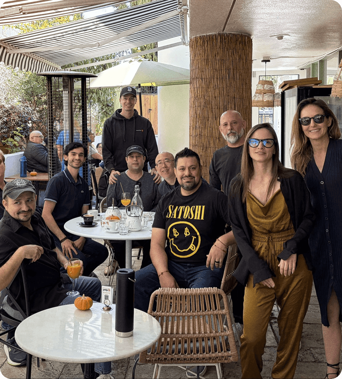 Bitcoiners gathered at a meetup